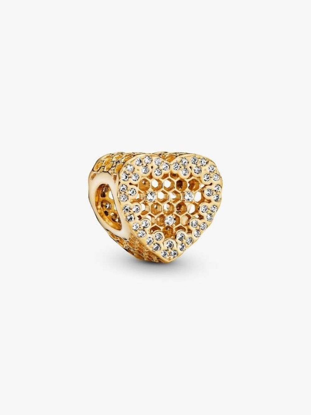 Pandora Heart Honeycomb Lace Charm